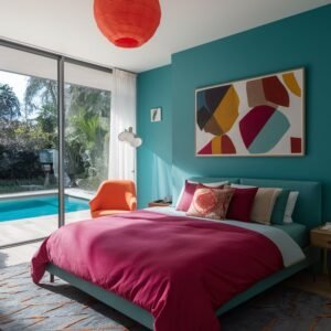 Vibrant Color Bedroom