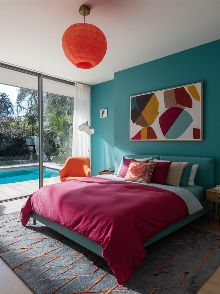 Vibrant Color Bedroom