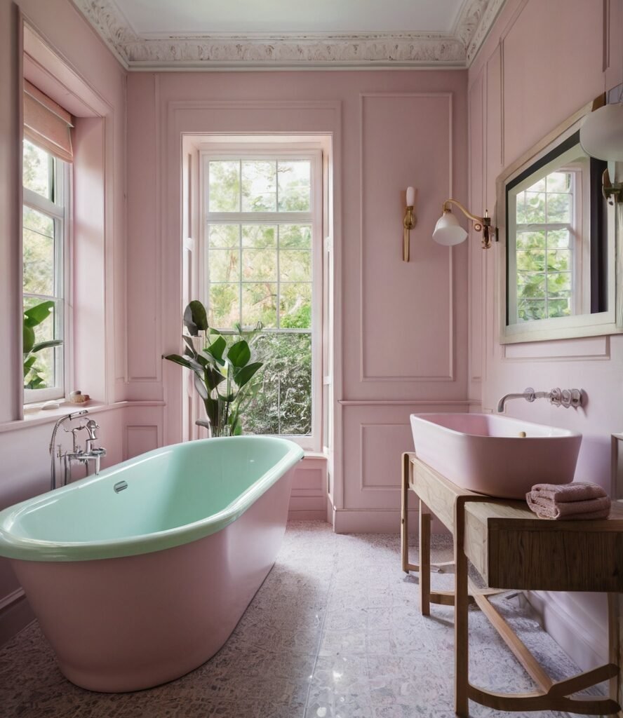 Pastel Color Bathroom