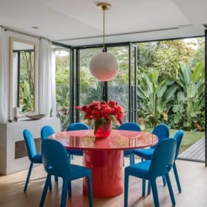 Vibrant Color Dining Room