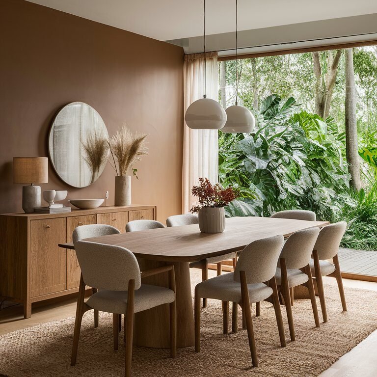 Earthy Tone Dining Room