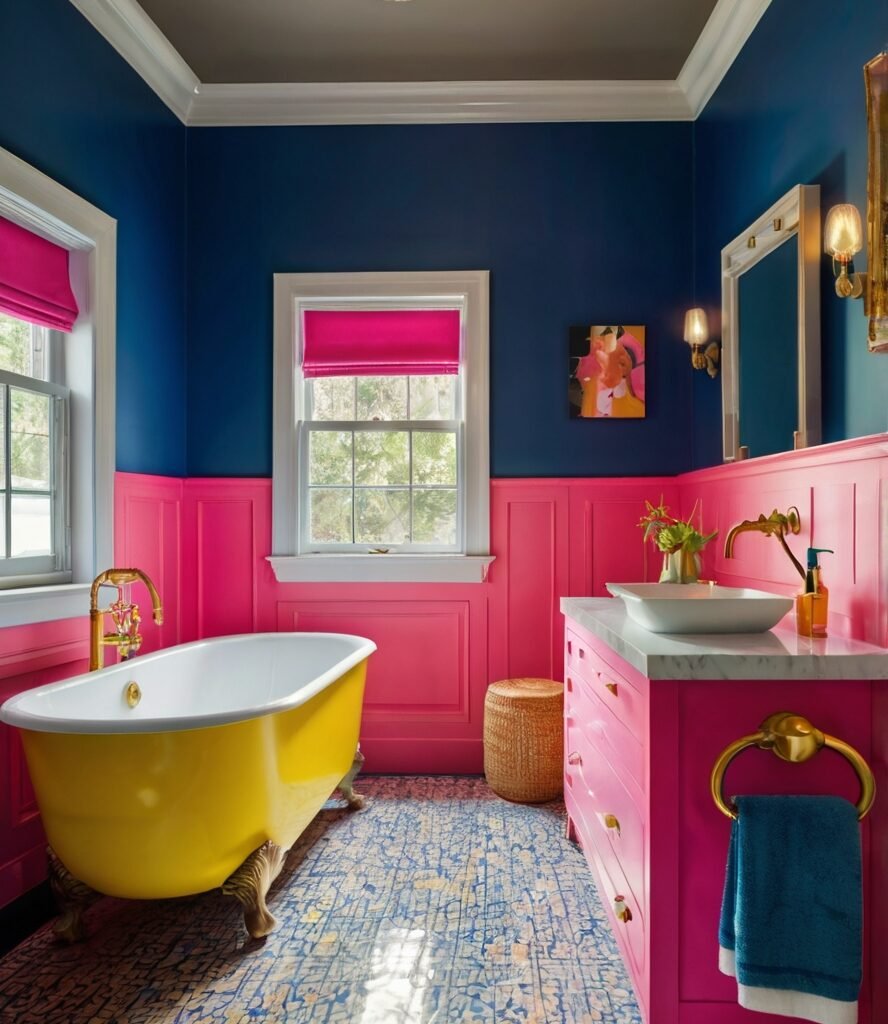 Vibrant Color Bathroom