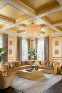 37 Dazzling Gold Living Room Designs for a Touch of Glamour – Saca Home