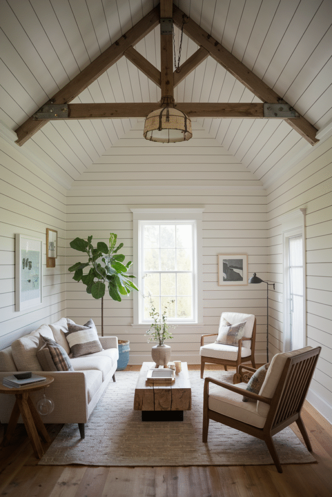 28 Timeless Shiplap Ceiling and Beam Designs for Rustic Interiors ...