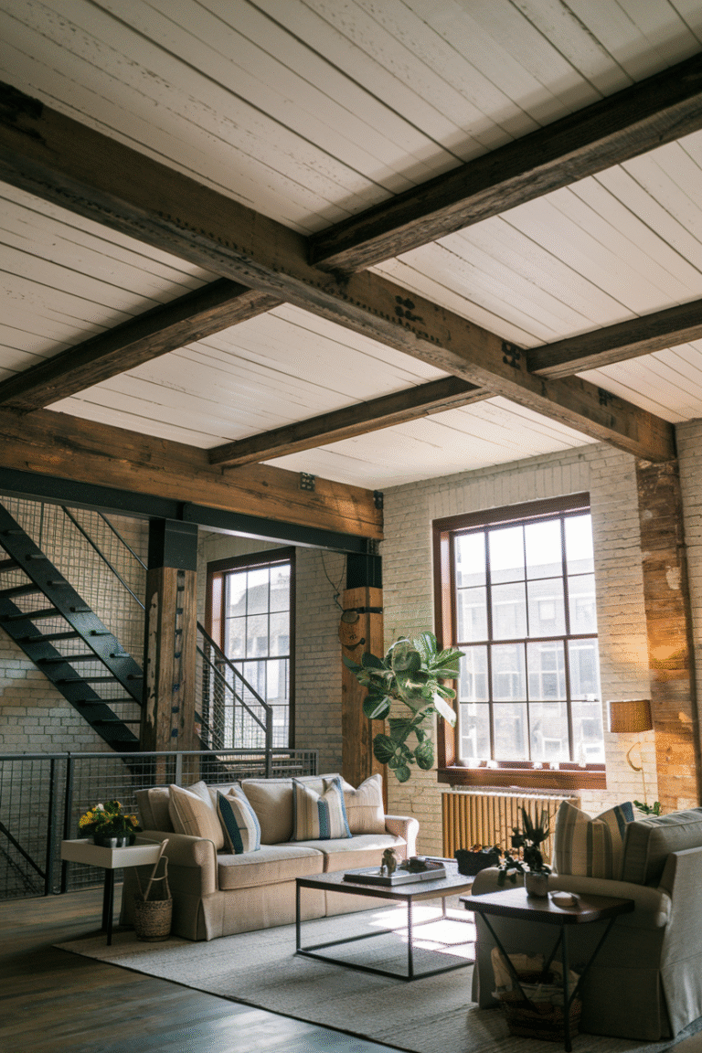 28 Timeless Shiplap Ceiling and Beam Designs for Rustic Interiors ...