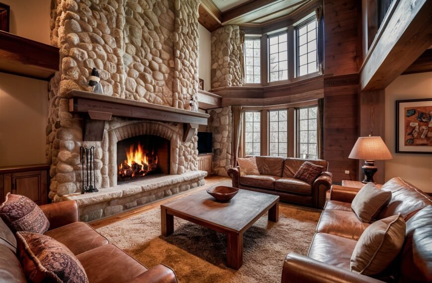 Stone Fireplace