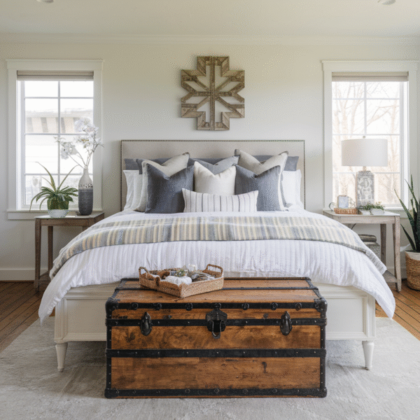 26 Modern Farmhouse Bedroom Ideas That…