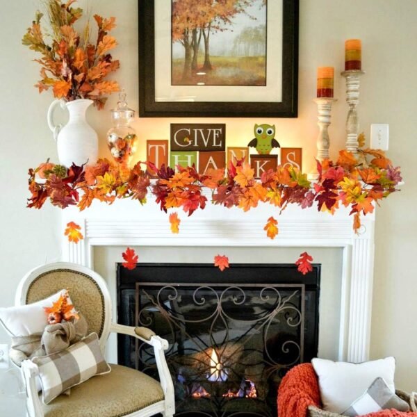 DearHouse 2-Pack Fall Garland Maple Leaf…