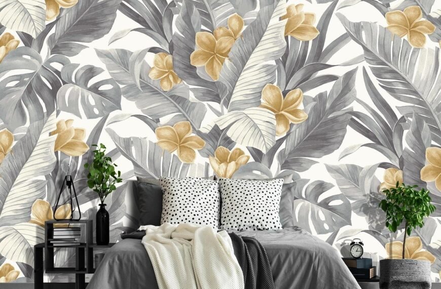 Tropical Banana Leaf Mural