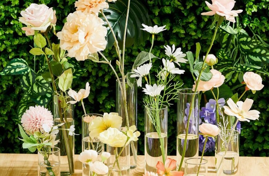 Clear Glass Bud Vases