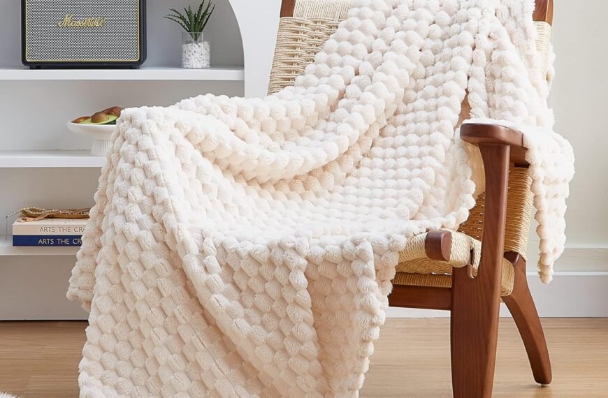Beige Throw Blanket