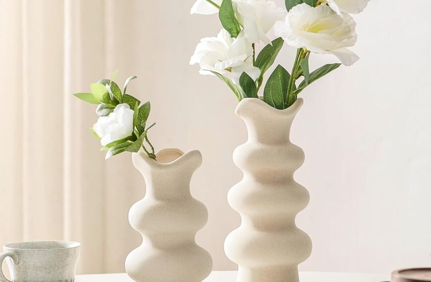 Cream Ceramic Vases