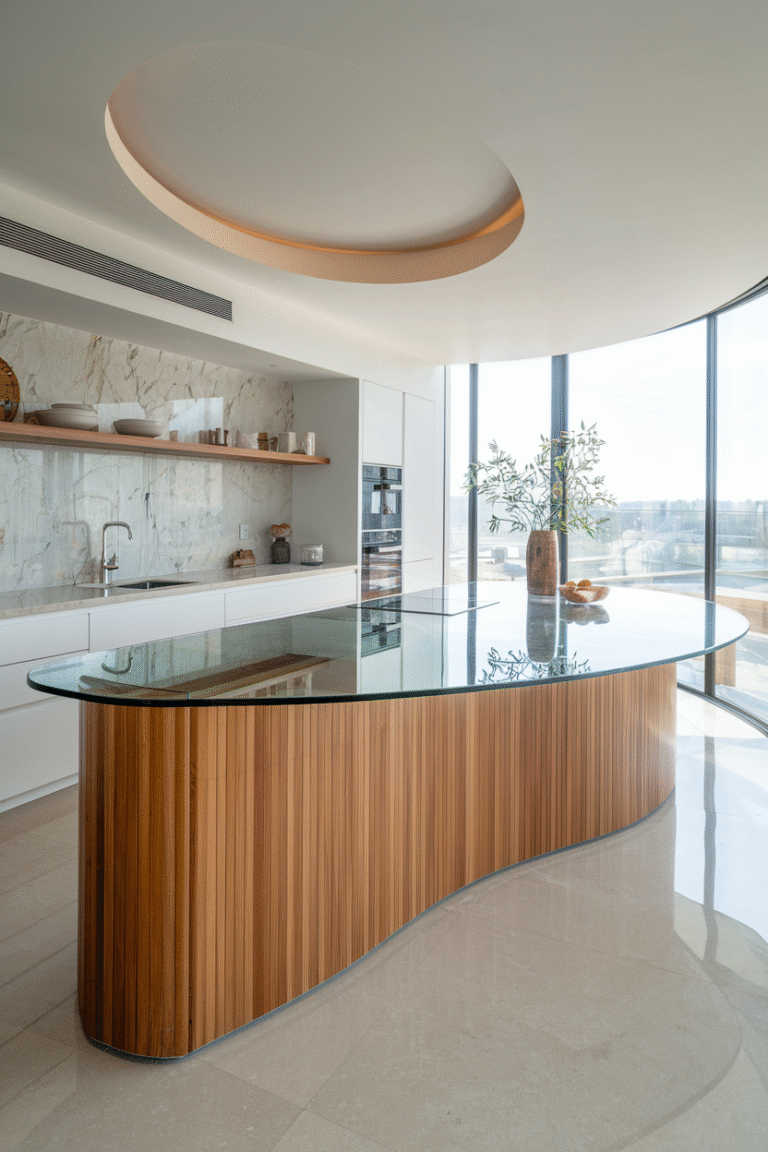 30 Stylish Curved Kitchen Island Designs for a Sophisticated Touch ...