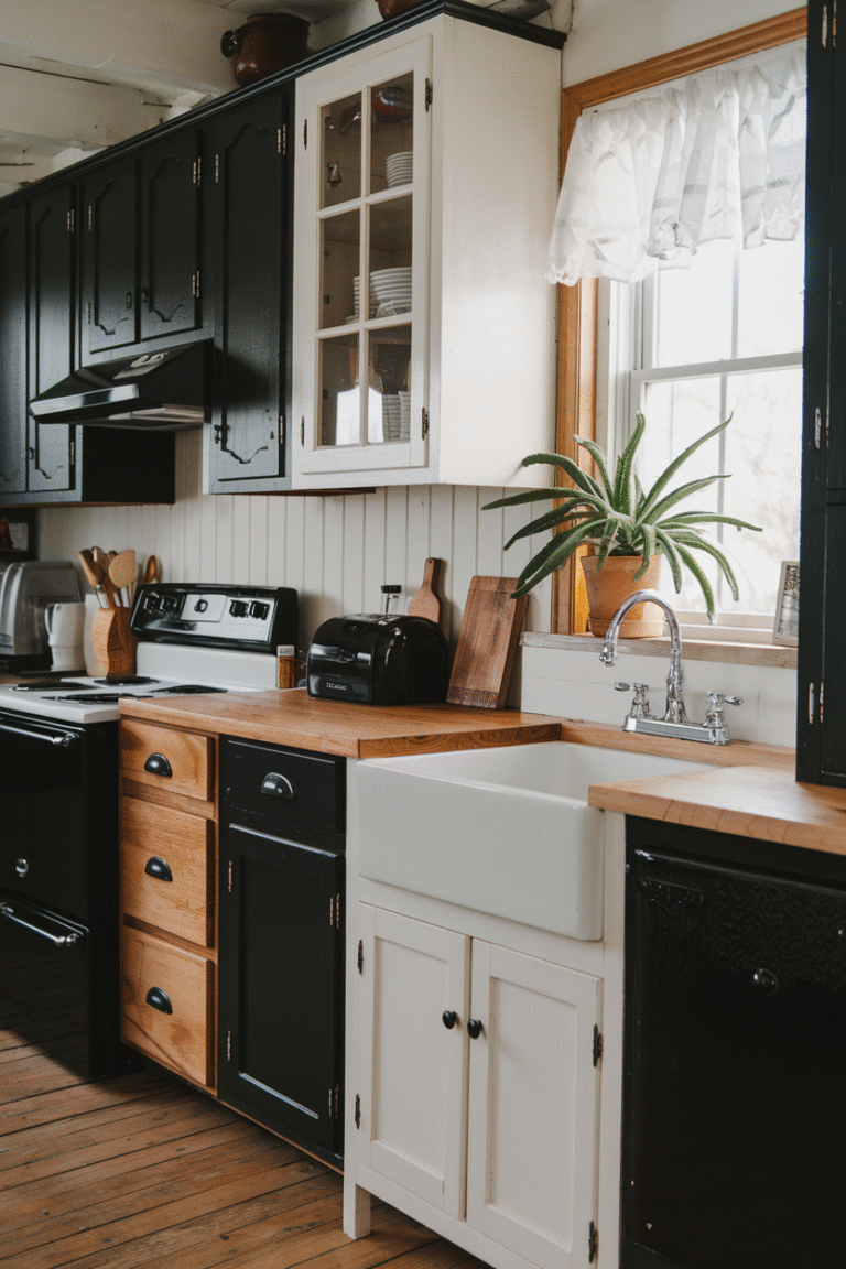 34 Black and Oak Kitchen Designs That Blend Warmth and Style – Saca Home
