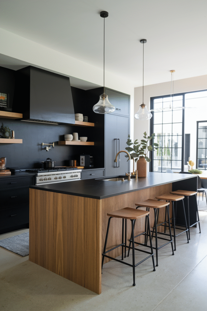 34 Black and Oak Kitchen Designs That Blend Warmth and Style – Saca Home