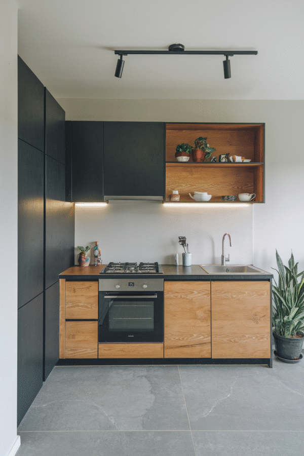 34 Black and Oak Kitchen Designs That Blend Warmth and Style – Saca Home