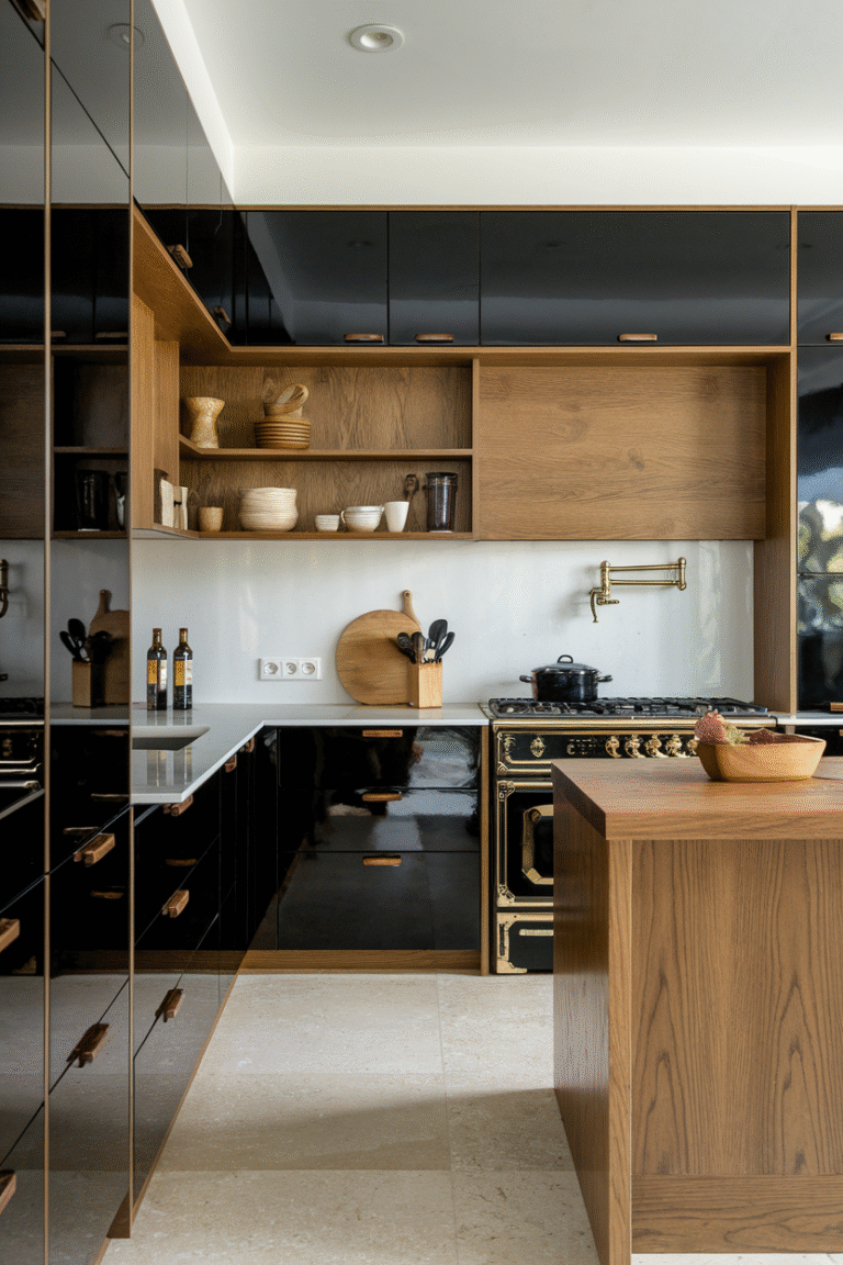 34 Black and Oak Kitchen Designs That Blend Warmth and Style – Saca Home
