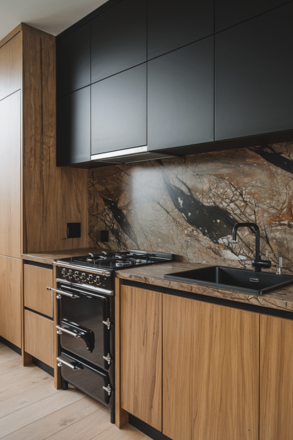 34 Black and Oak Kitchen Designs That Blend Warmth and Style – Saca Home