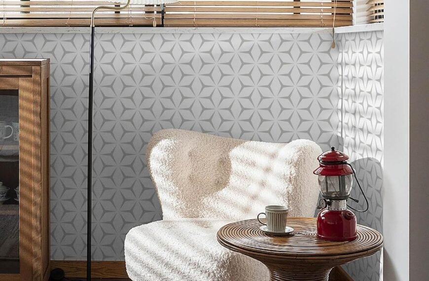 Light Grey Peel-and-Stick Wallpaper