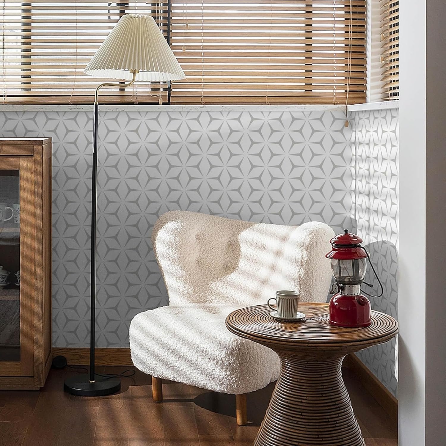 Light Grey Peel-and-Stick Wallpaper