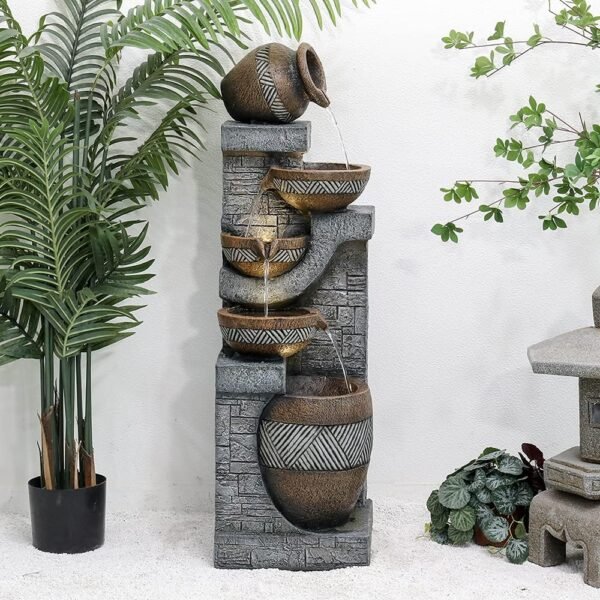 Stylish 5-Tier Floor Water Fountain for&hellip;