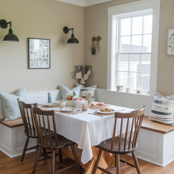 35 Farmhouse Breakfast Nook Ideas That…
