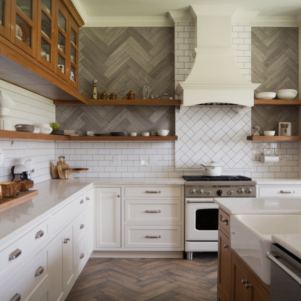 32 Elegant White and Wood Kitchen&hellip;