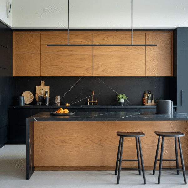 34 Black and Oak Kitchen Designs…