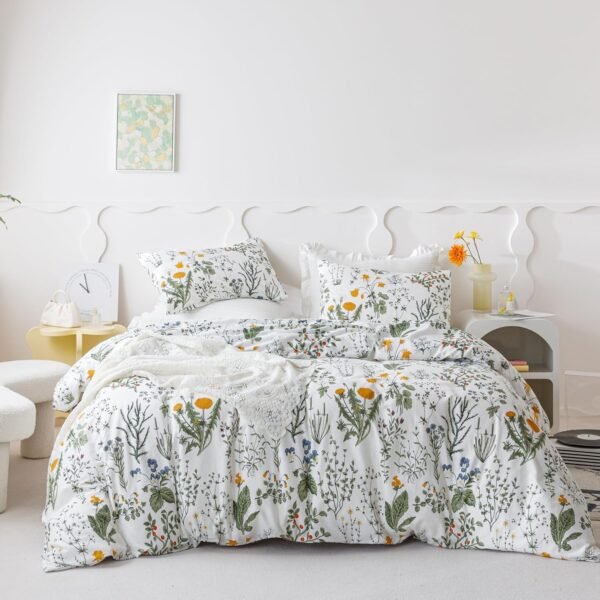 Yellow Dandelion Botanical Duvet Cover for&hellip;