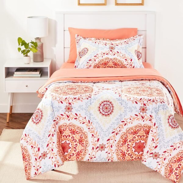 Coral Medallion Twin XL Bed-in-a-Bag :&hellip;