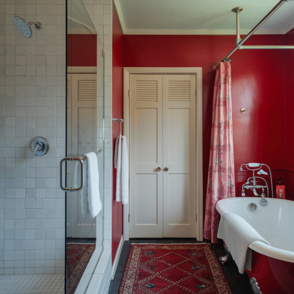 24 Striking Red Bathroom Ideas for…