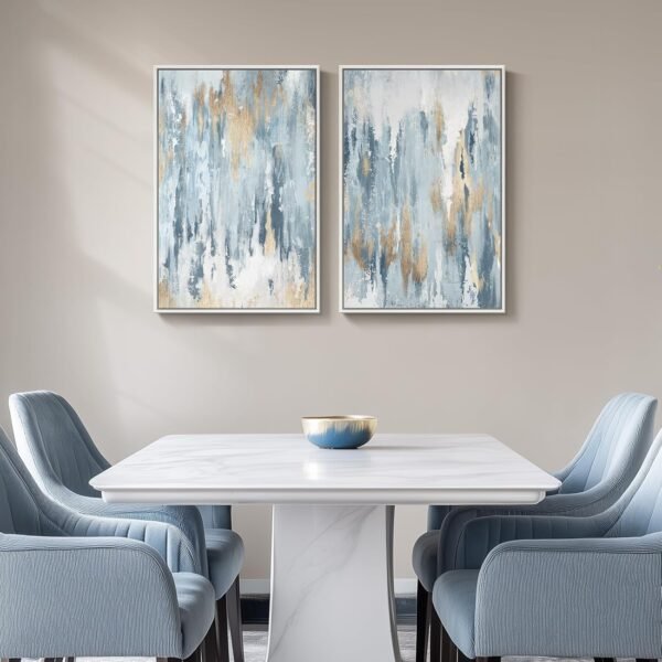 Large Blue and Gold Abstract Wall&hellip;