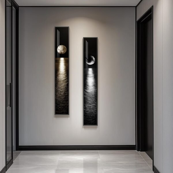 Black, White, and Gold Moon Wall&hellip;