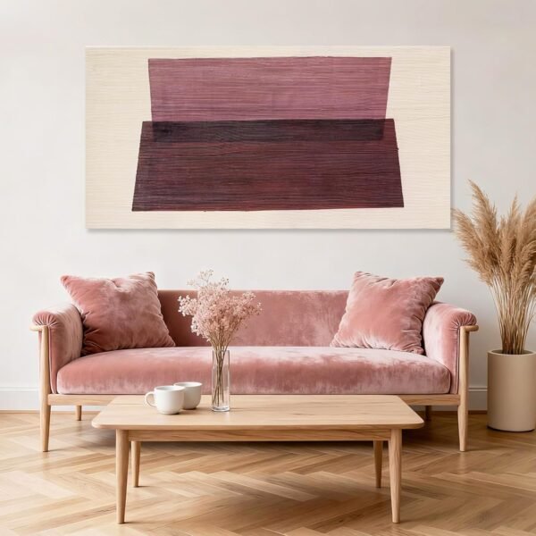 Large Burgundy Abstract Wall Art That&hellip;