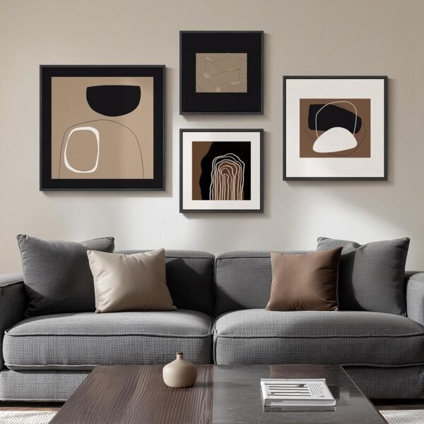 Black and Brown Geometric Wall Art&hellip;