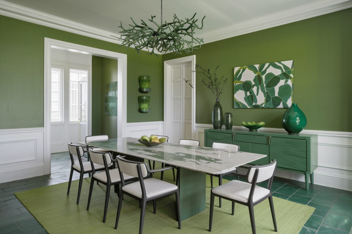 25 Elegant Green Dining Room Ideas for a Chic Gathering Space – Saca Home