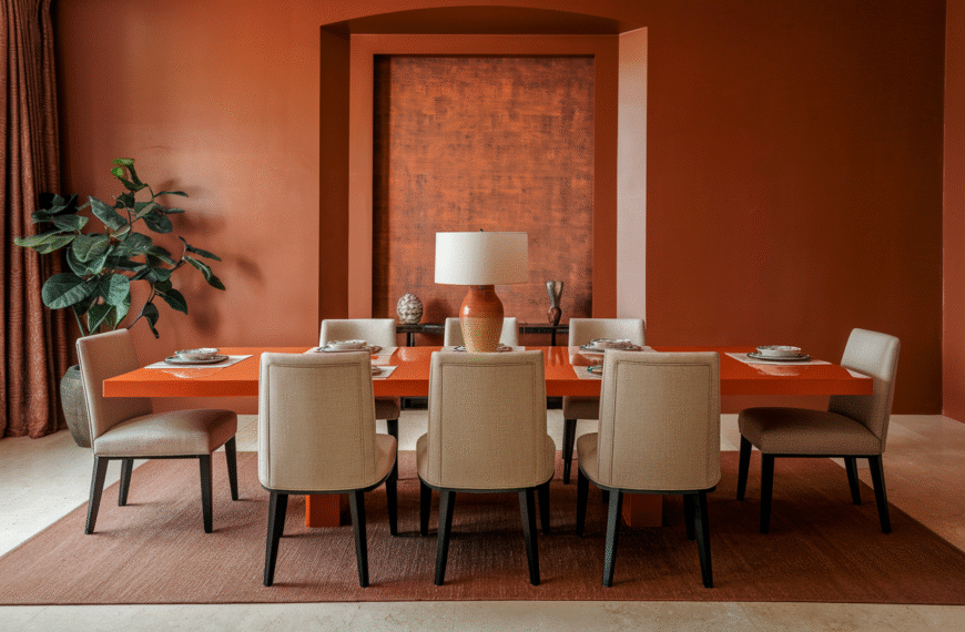 Orange Dining Room