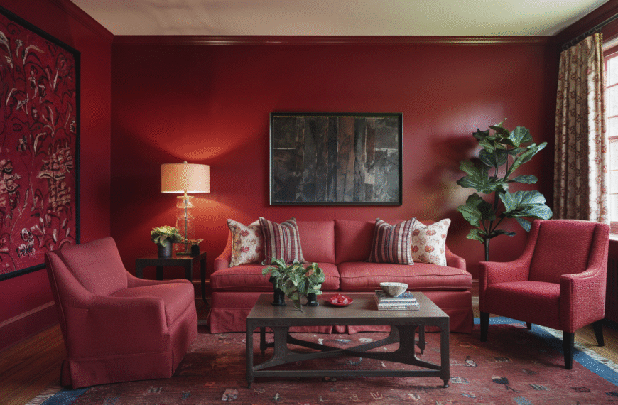 Red Living Room
