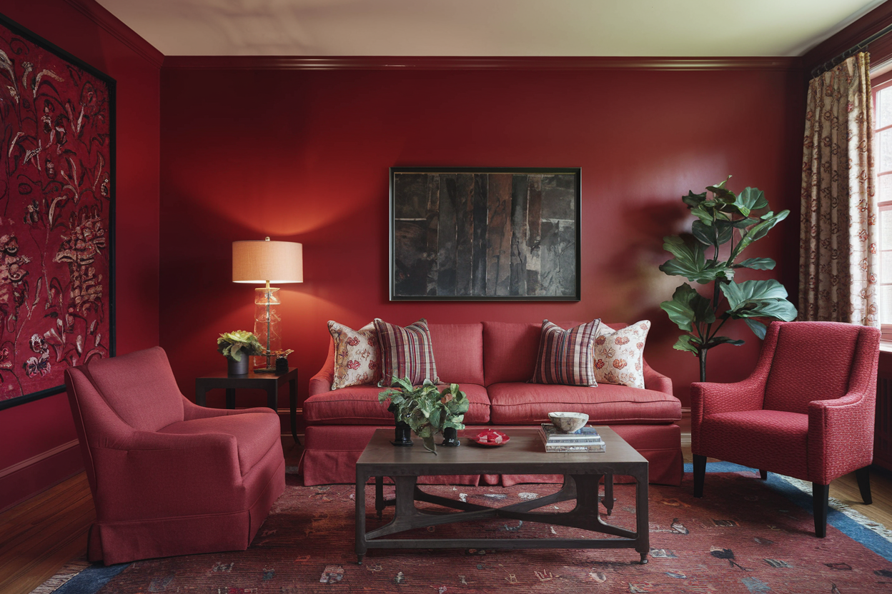 Red Living Room