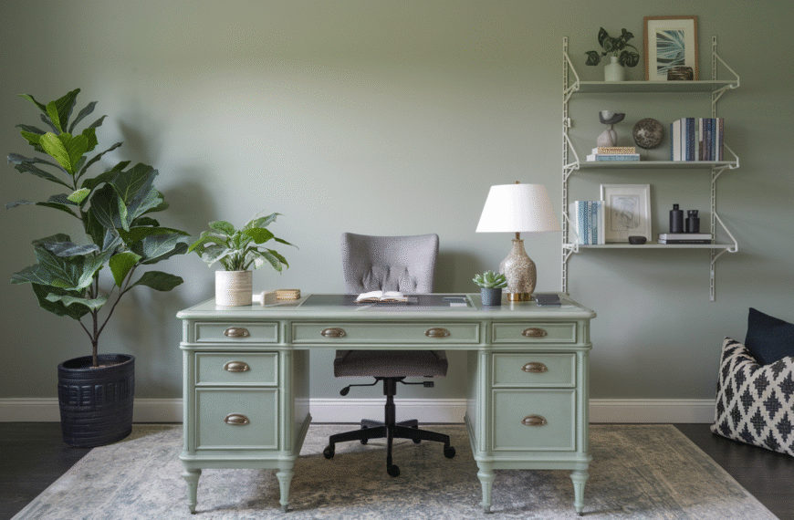 Sage Green Home Office