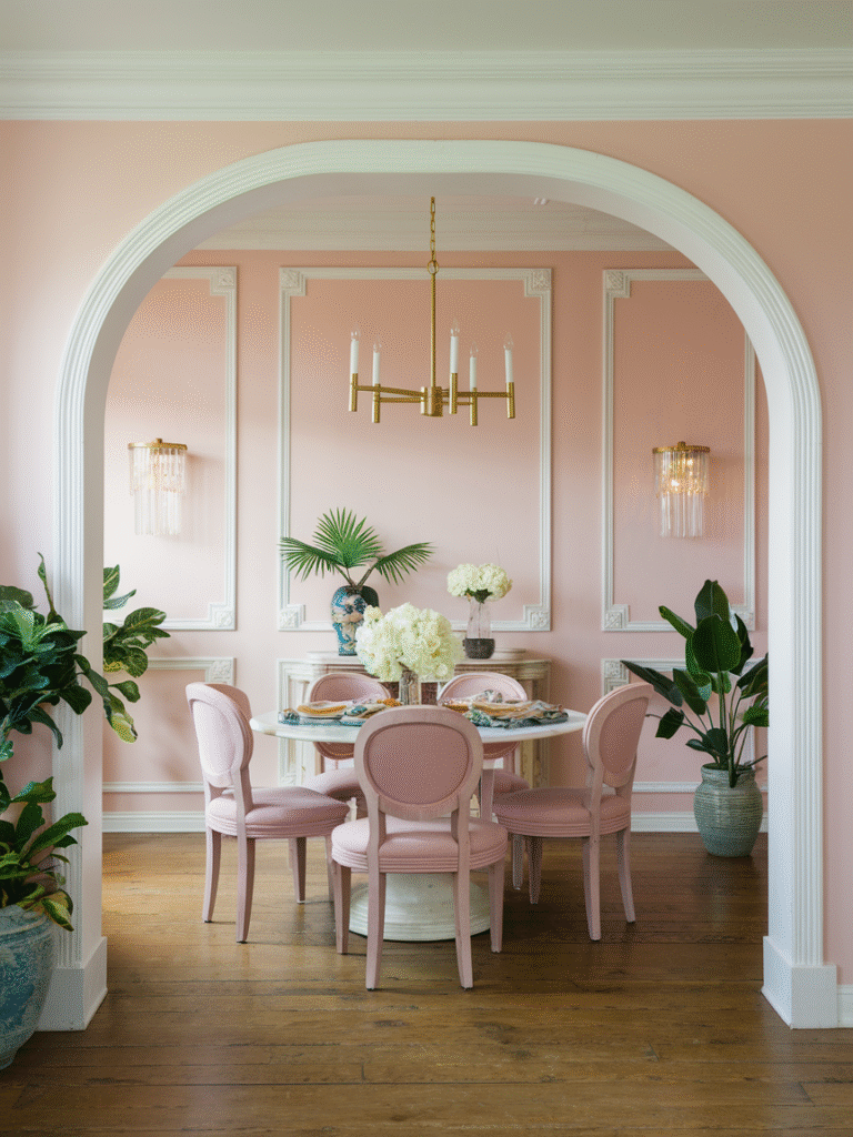 27 Beautiful Pink Dining Room Ideas for a Bright and Cheerful ...