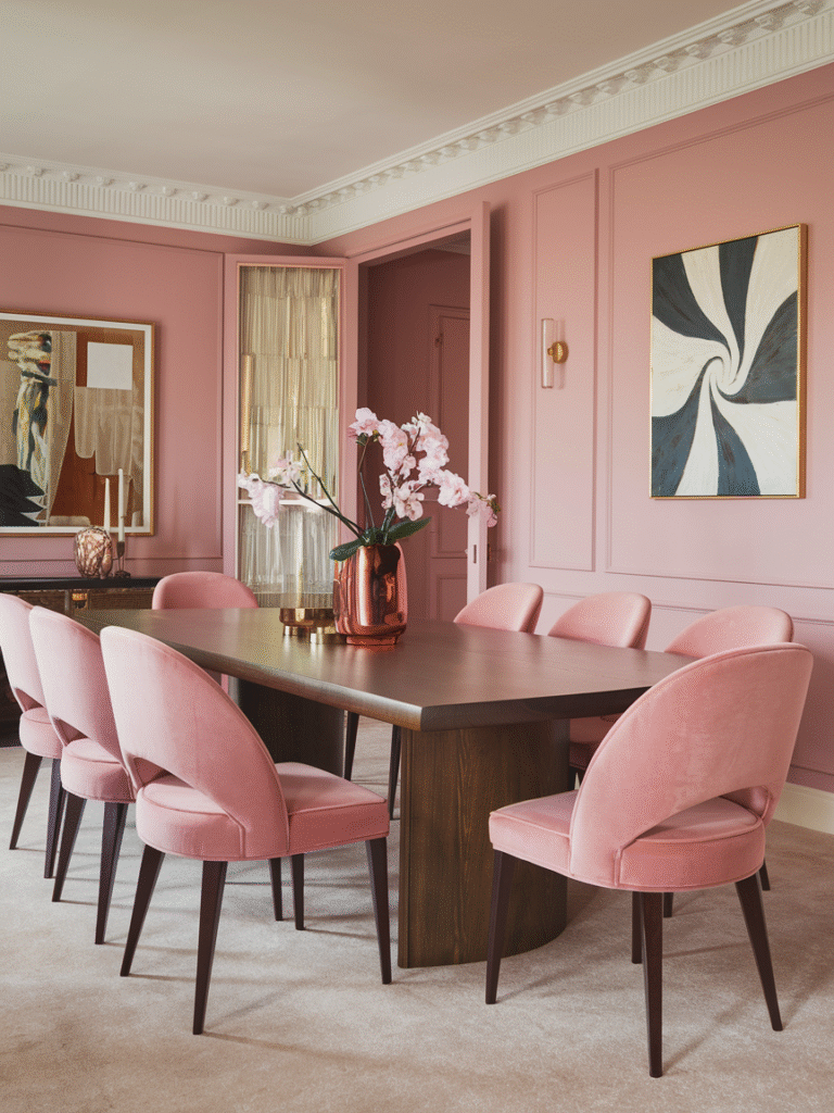 27 Beautiful Pink Dining Room Ideas for a Bright and Cheerful — free download