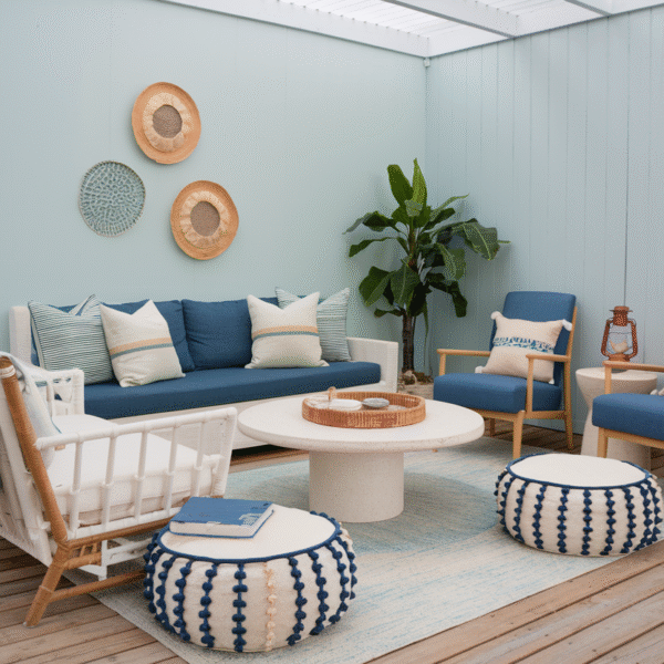 Boho Coastal Living Room