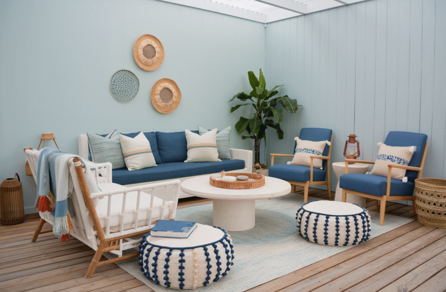 Boho Coastal Living Room