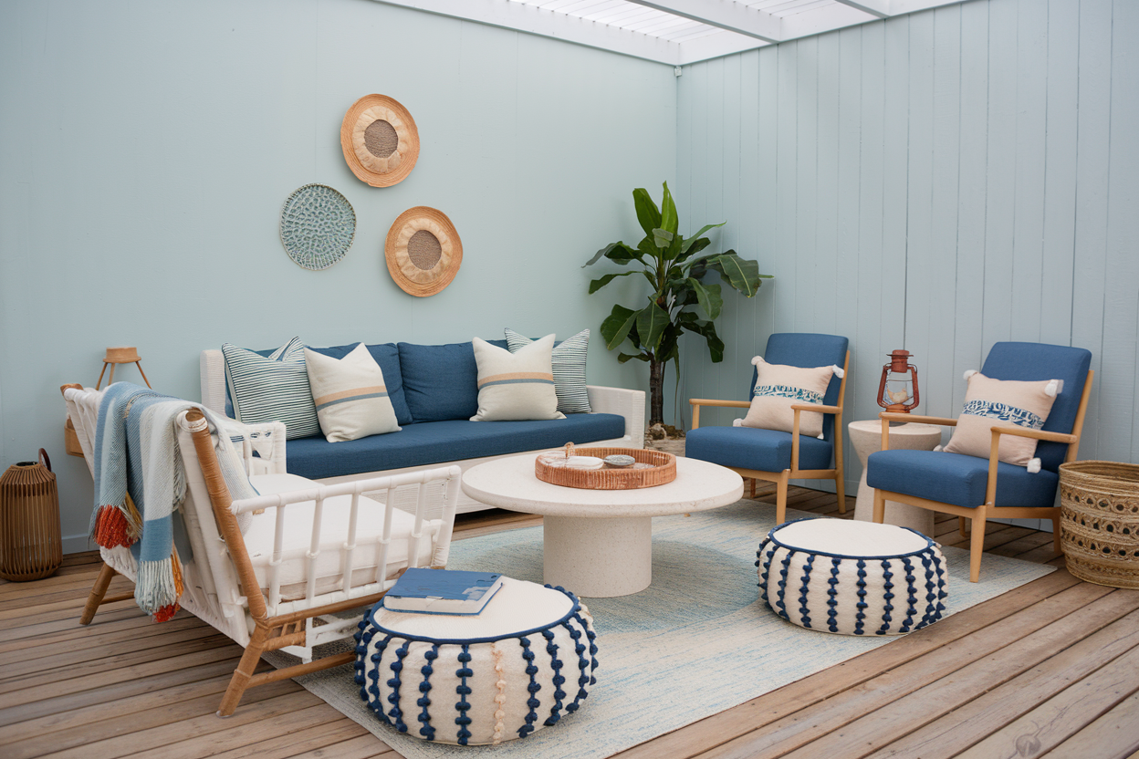Boho Coastal Living Room