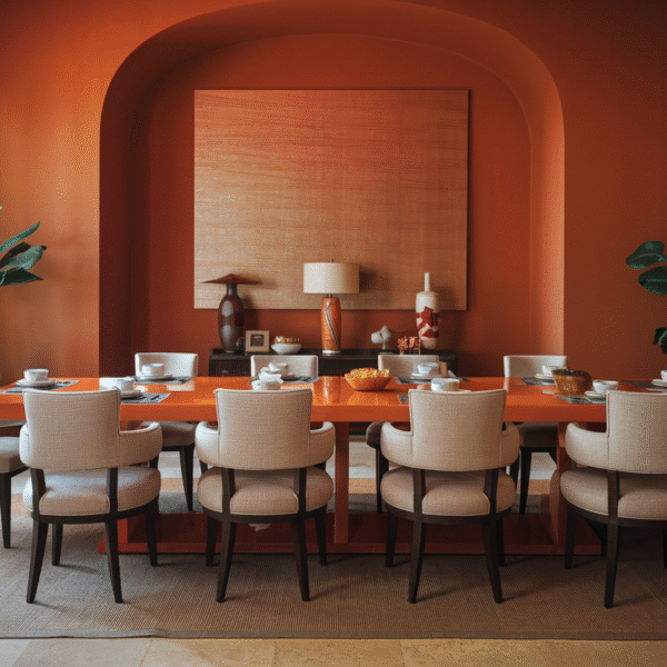 Orange Dining Room