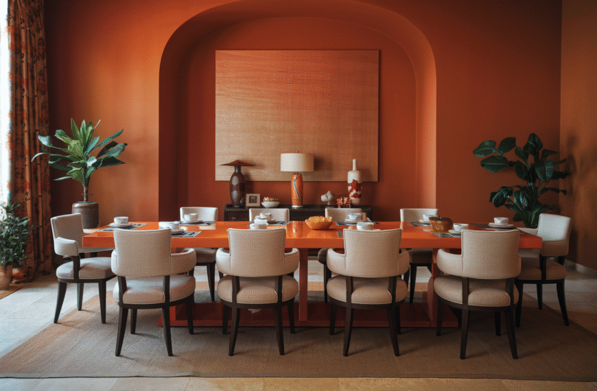 Orange Dining Room