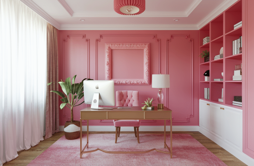 Pink Home Office
