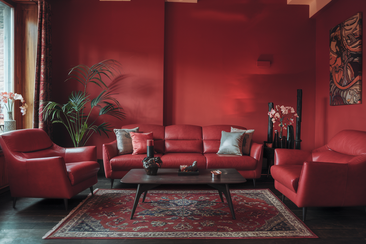 Red Living Room
