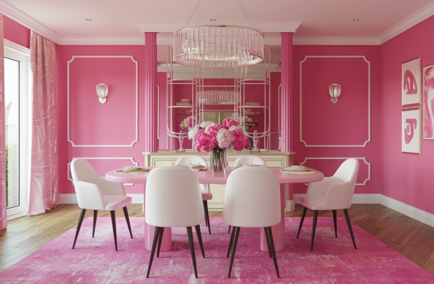 Pink Dining Room